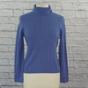 Vintage Cable Knit Cashmere Turtleneck Sweater
